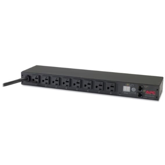 APC by Schneider Electric Rack PDU, Metered, 1U, 20A, 120V, (8) 5-20