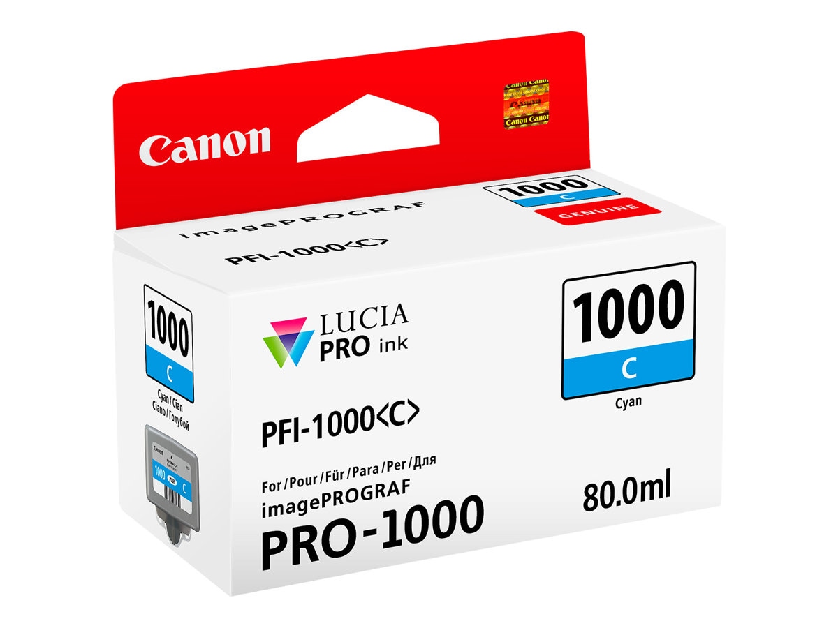 Thumbnail 3 of 3 for Canon PFI-1000 C - cyan - original - ink tank