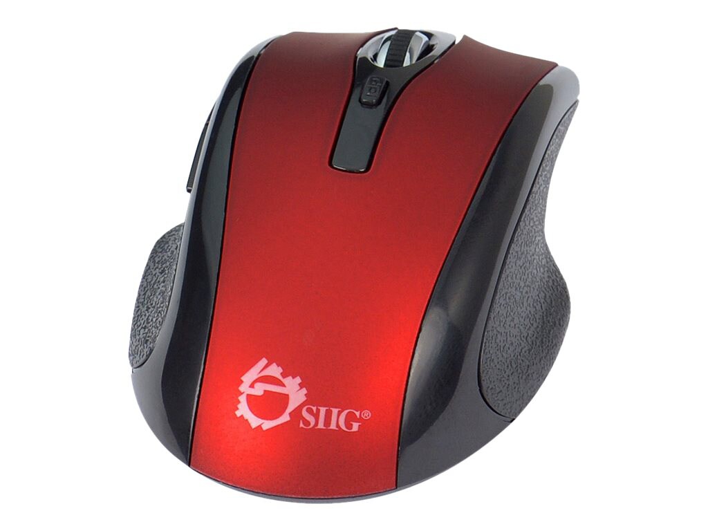 SIIG 6-BUTTON WRLS OPTICAL MOUSE RED