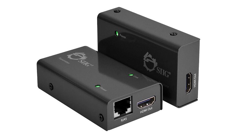 SIIG HDMI Extender over single Cat5e/6 with extra HDMI output - video/audio