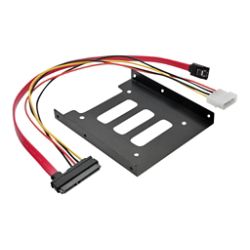 2.5" to 3.5" Bay SSD Hard Drive HDD Mounting Bracket Caddy w/ Sata Power Cable 