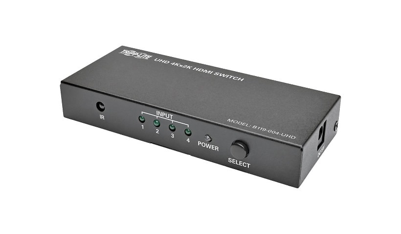 Tripp Lite 4-Port HDMI Switch for Video & Audio 4K x 2K UHD 60 Hz w Remote - commutateur vidéo/audio - 4 ports
