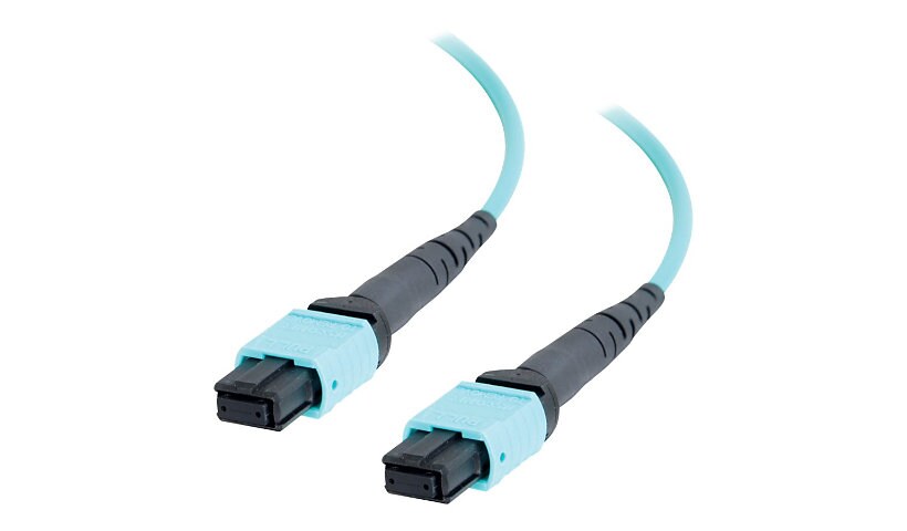 C2G 10m MPO Fiber Array Cable Method B OM4 Riser Rated (OFNR) - Aqua - 33ft - network cable - 10 m - aqua