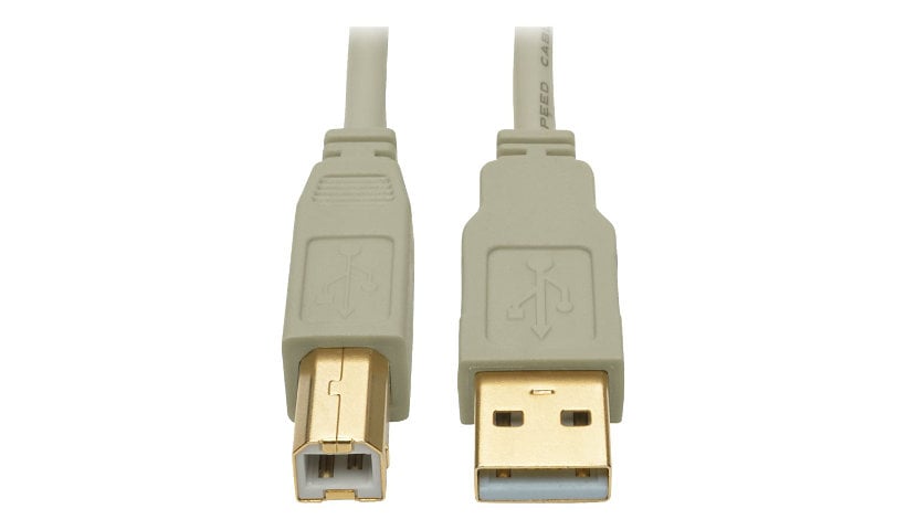 Eaton Tripp Lite Series USB 2.0 A to B Cable (M/M), Beige, 6 ft. (1.83 m) - USB cable - USB to USB Type B - 1.83 m