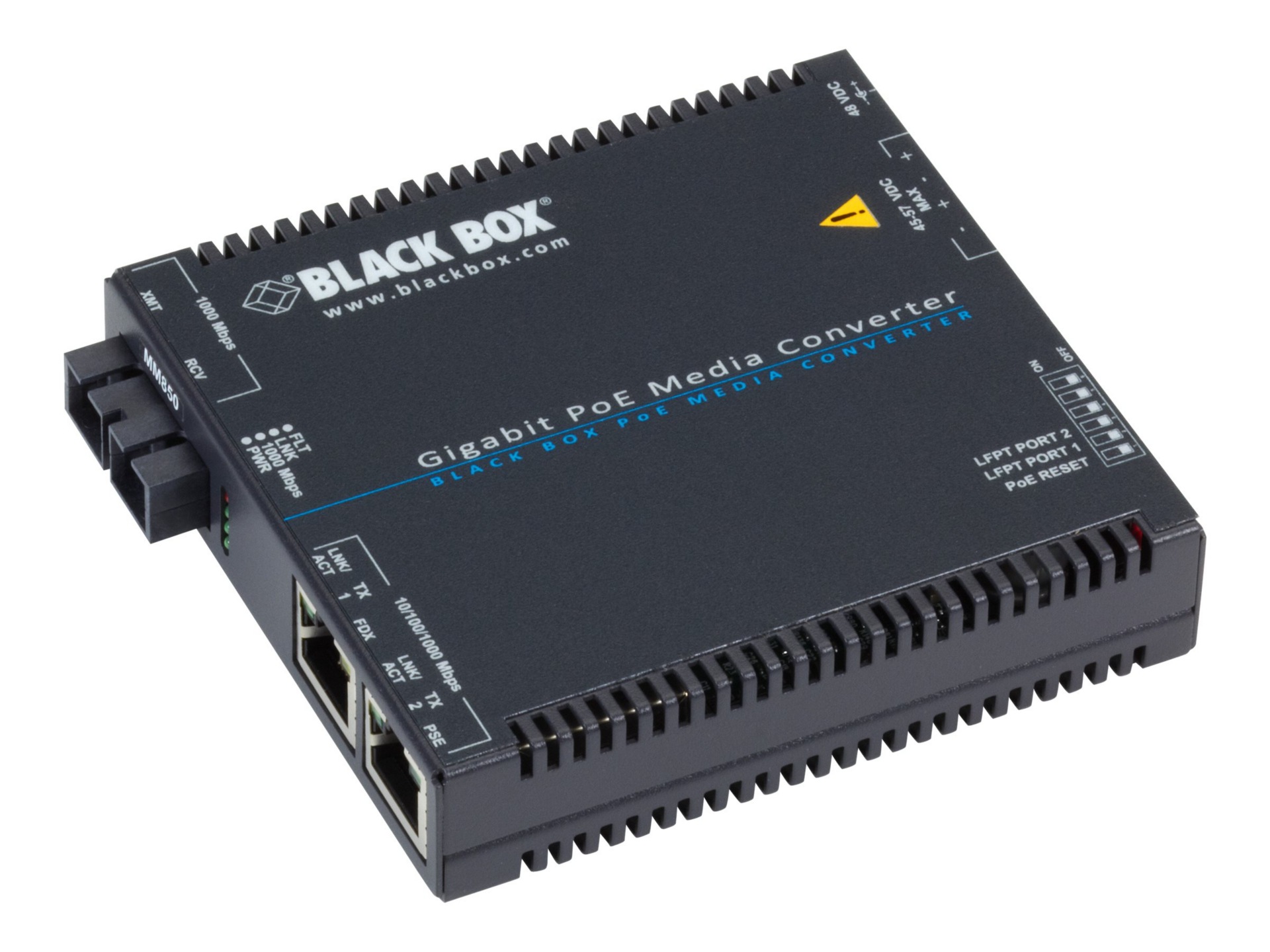 Black Box - fiber media converter - 10Mb LAN, 100Mb LAN, GigE - TAA Compliant
