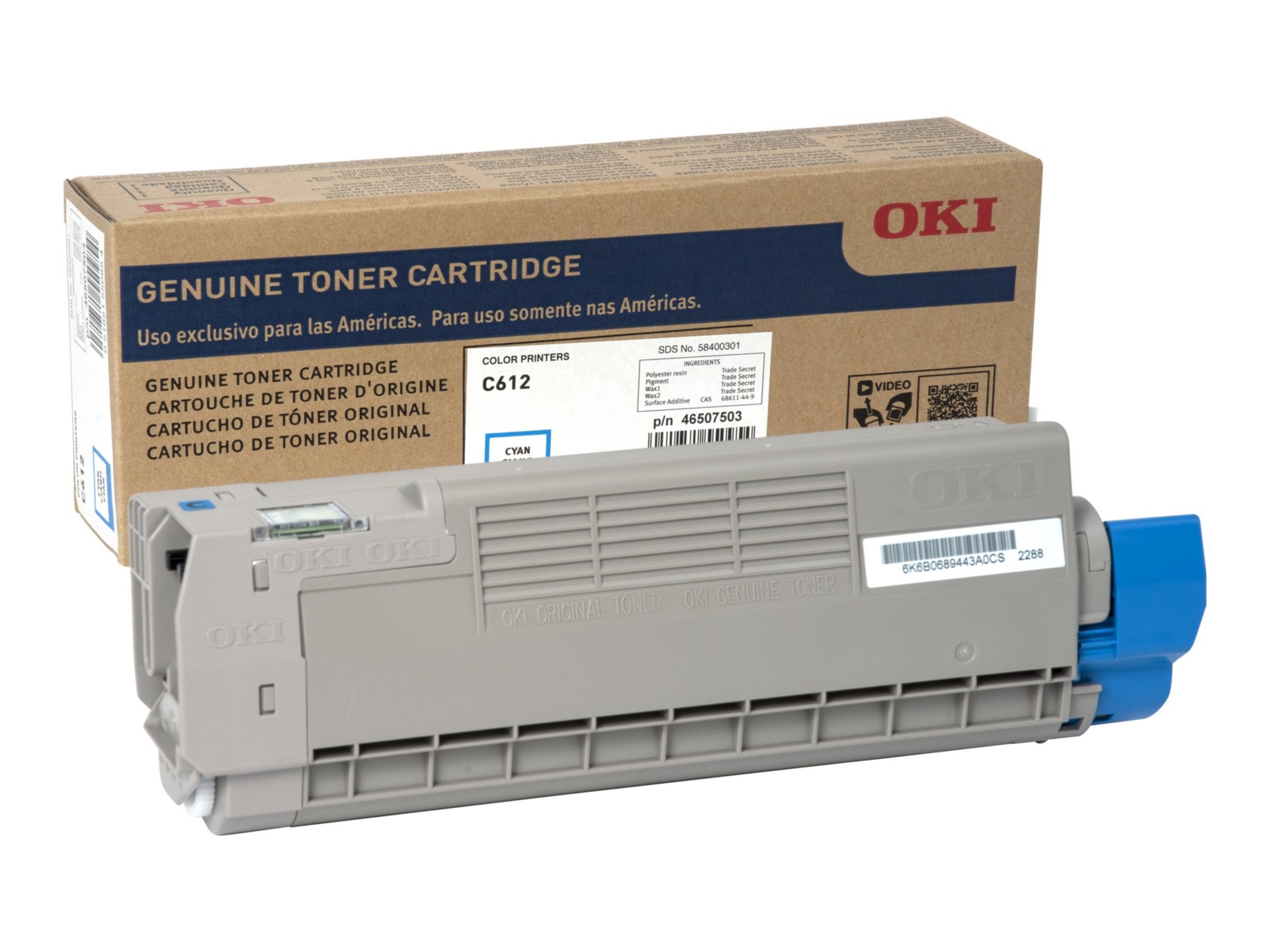 OKI 6K CYAN TONER ISO FOR C612