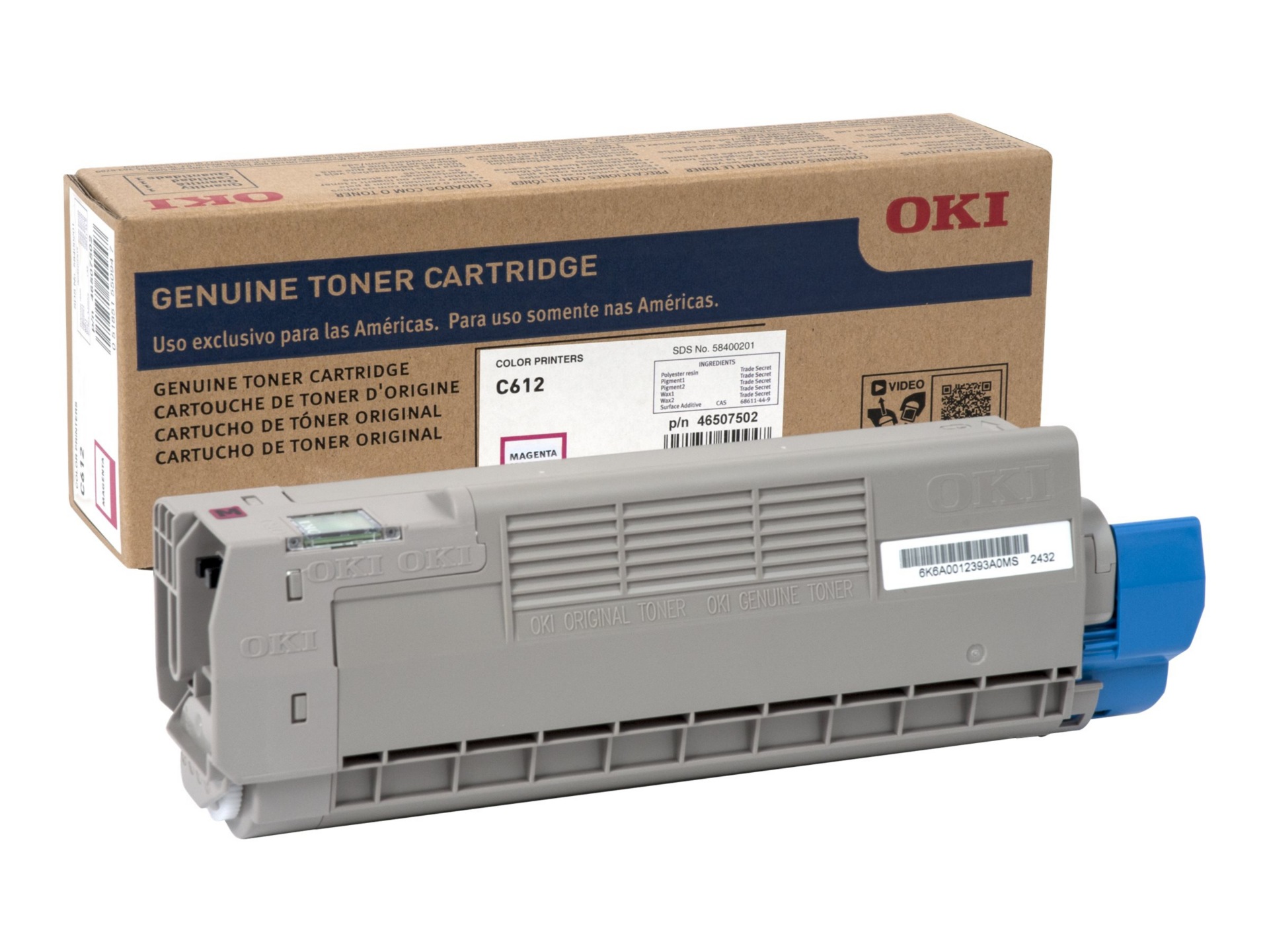 OKI 6K MAGENTA TONER ISO FOR C612