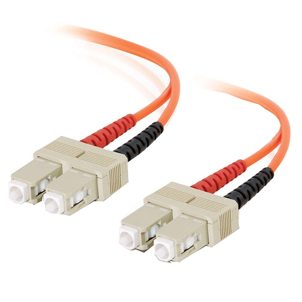 C2G 1m SC-SC OM1 Duplex Multimode PVC Fiber Optic Cable - Orange