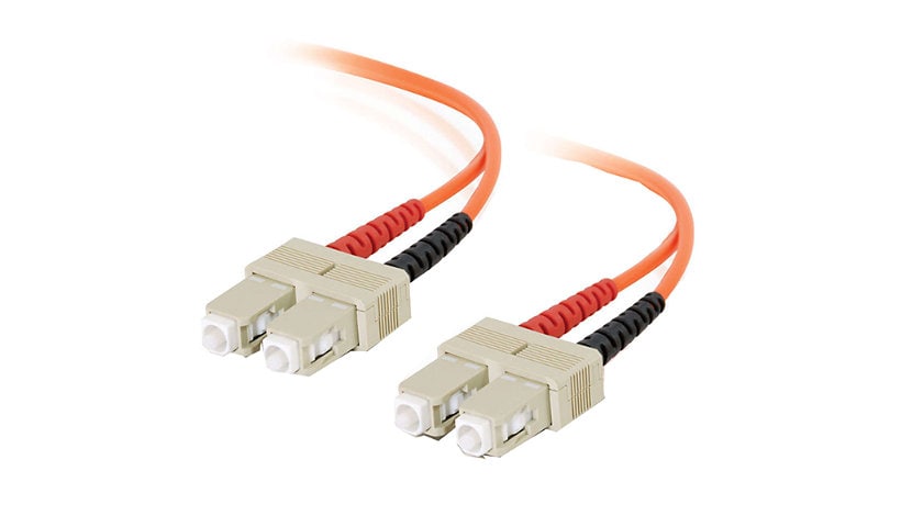 C2G 1m SC-SC OM1 Duplex Multimode PVC Fiber Optic Cable - Orange