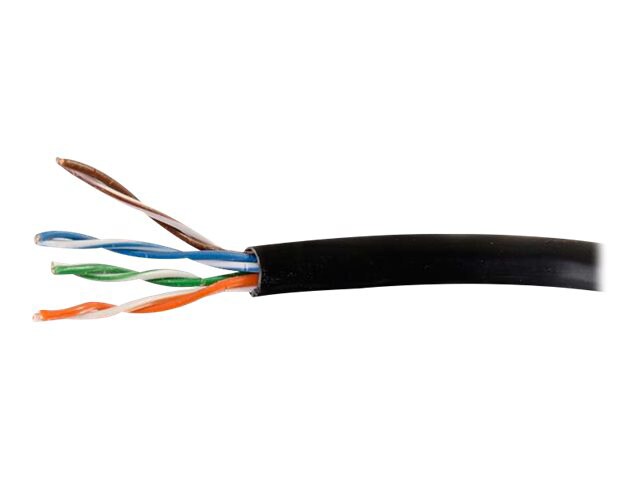 C2G 1000ft Cat6 Bulk Ethernet Network Cable-Solid UTP Plenum CMP Black TAA