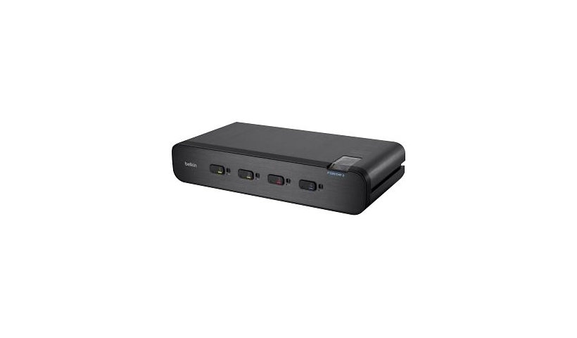 Belkin Advanced Secure DVI-I KVM Switch - commutateur écran-clavier-souris/audio - 4 ports