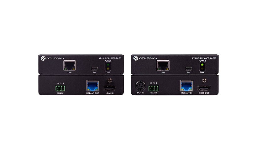 Atlona 100CER-POE-EXT - video/audio/serial/network extender - HDBaseT