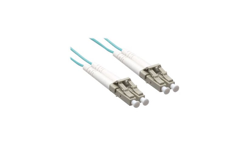 Axiom LC-LC Multimode Duplex OM4 50/125 Fiber Optic Cable - 8m - Aqua - pat