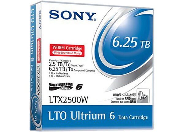 Sony 2.5TB LTO Ultrium 6 WORM Data Cartridge