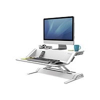 Fellowes Lotus Sit-Stand Workstation stand - Waterfall - for LCD display / keyboard / mouse - white