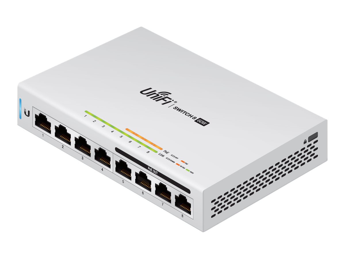 超歓迎 UNIFI Ubiquiti Switch US-8-60W 8P Networks Ubiquiti US-8-60W Gigabit  UniFi PoE 8-Port Gigabit PoE Compliant Managed Switc