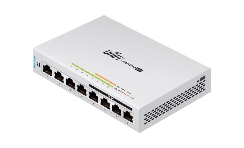 Ubiquiti US-8-60W UniFi 8-Port Cloud Managed Gigabit PoE Switch w/ 4 x PoE  Ports & 3-Year Hosted Cloud Controller (60W)