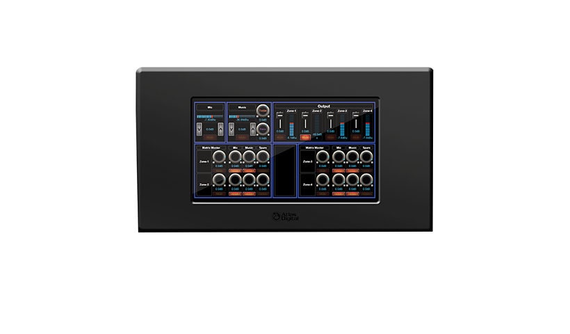 AtlasIED BlueBridge 7" Touch Panel Wall Controller - Black