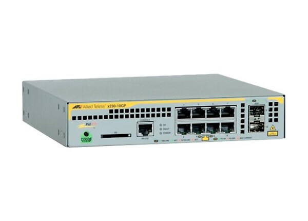 Allied Telesis AT x230-10GP - switch - 8 ports - managed - rack-mountable