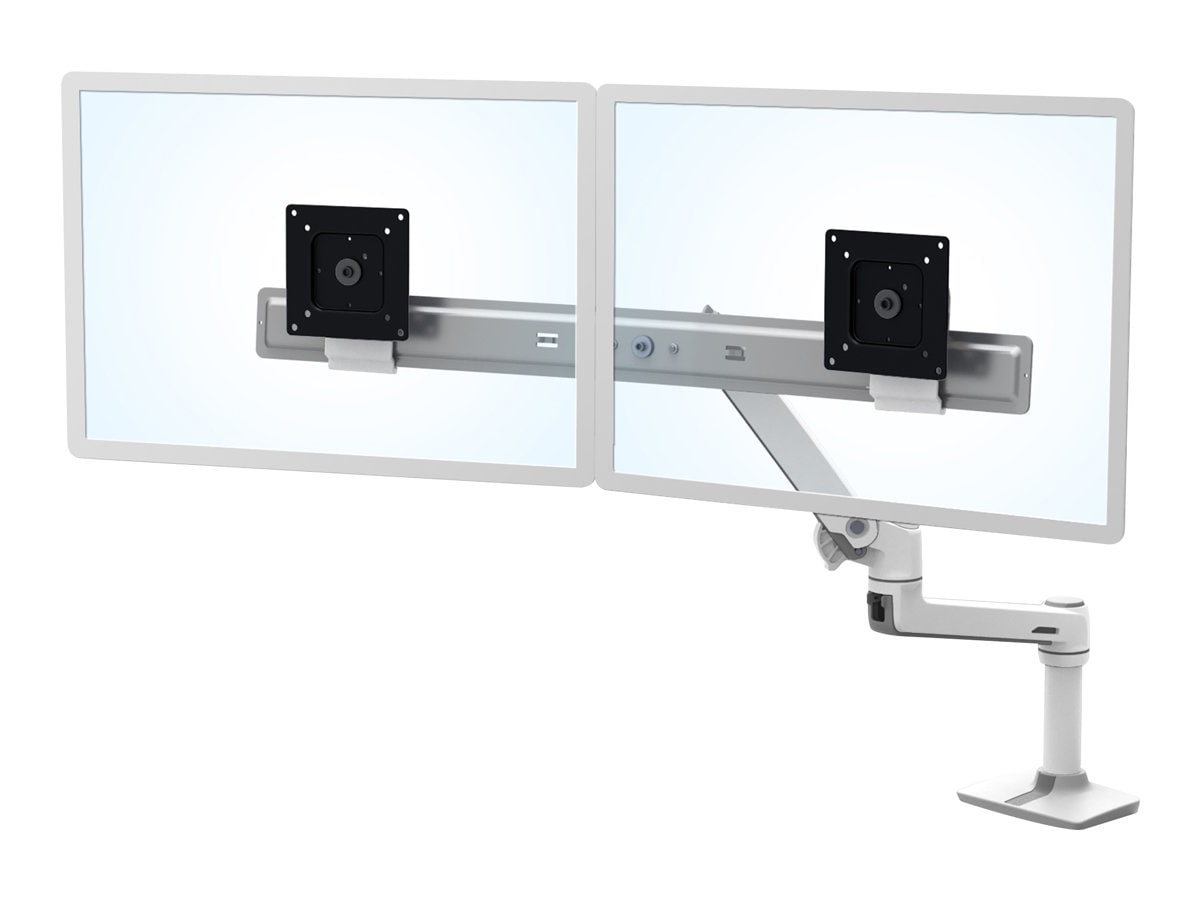 Ergotron LX kit de montage - pour 2 écrans LCD - direct double - blanc