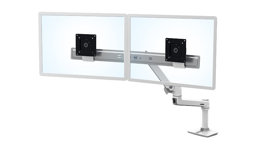 Ergotron LX kit de montage - pour 2 écrans LCD - direct double - blanc