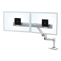 Ergotron LX mounting kit - for 2 LCD displays - dual direct - white