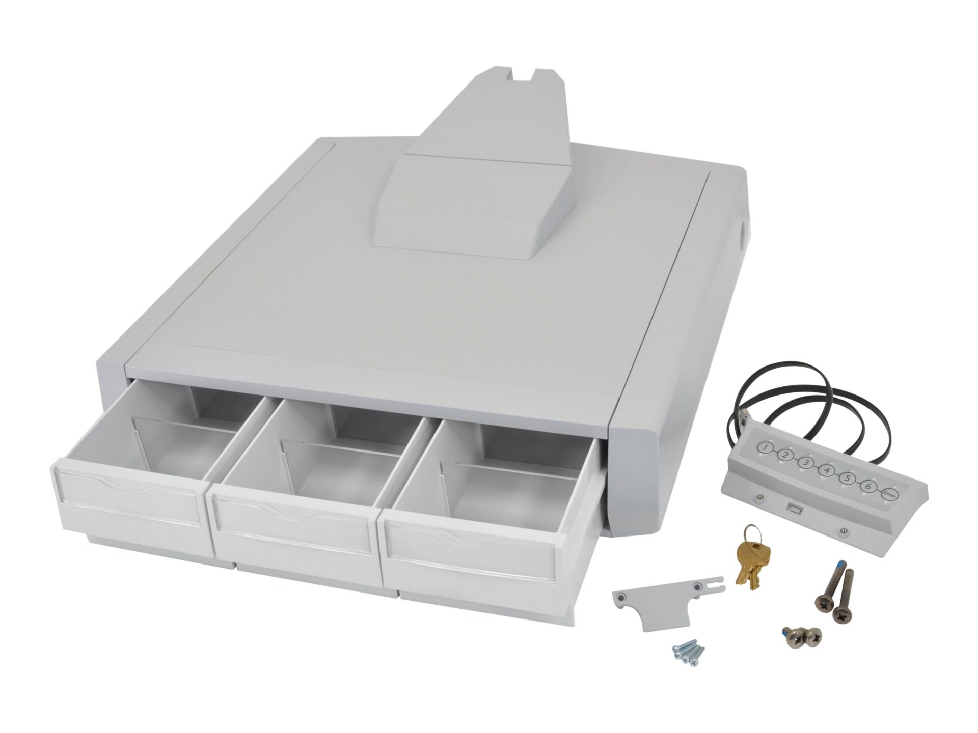 Ergotron SV43 Primary Triple Drawer for Laptop Cart composant de montage - gris, blanc