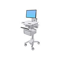 Ergotron StyleView cart - open architecture - for LCD display / keyboard / mouse / barcode scanner / CPU