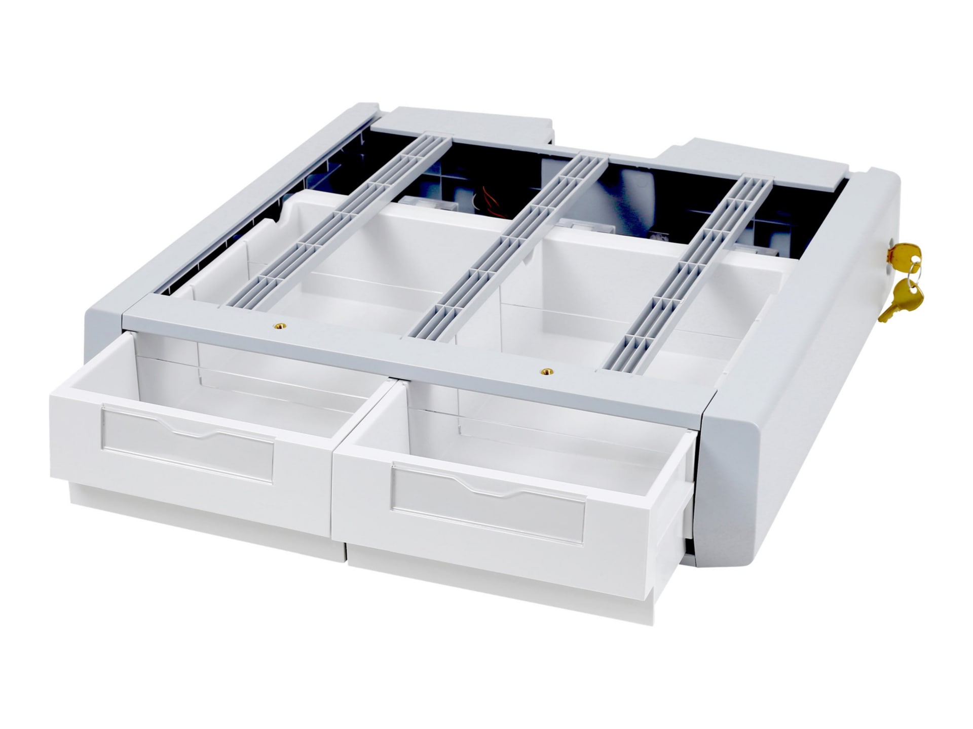Ergotron StyleView SV Supplemental Storage Drawer, Double mounting component - gray white