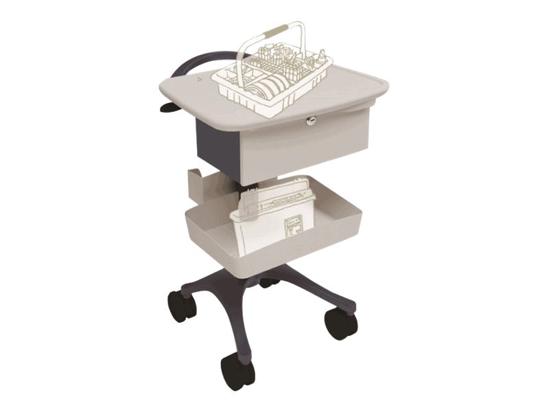 Anthro Zido Phlebotomy Cart II Package chariot - gris clair