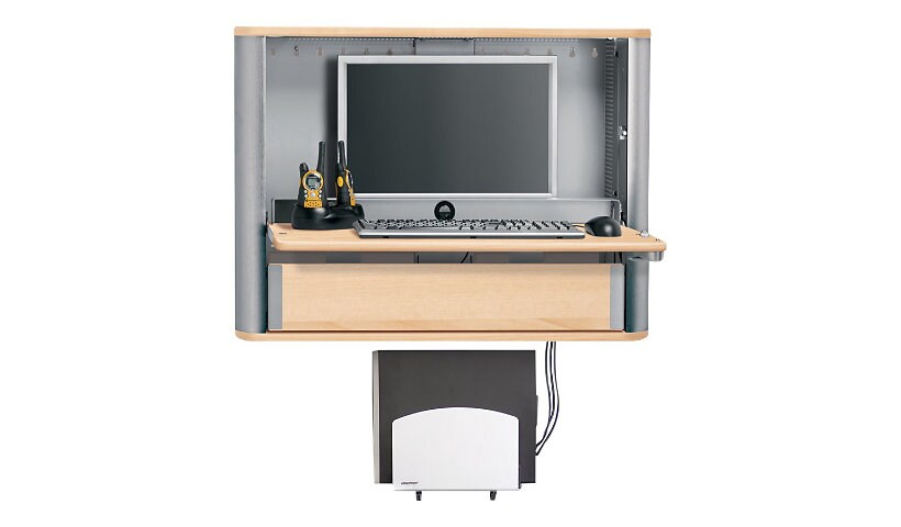 Anthro eNook Pro for Monitors Large - wall-mounted workstation - rectangular - maple