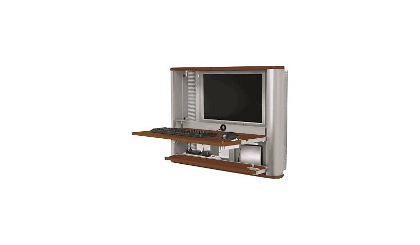 Anthro eNook Pro for Monitors Large - wall-mounted workstation - walnut