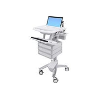 Ergotron StyleView Laptop Cart, 3 Drawers cart - open architecture - for no