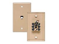 Allen Tel Work Area Outlets AT216-4 Flush Mount Wall Jack (4 Conductor, 6 Position) - flush mount outlet