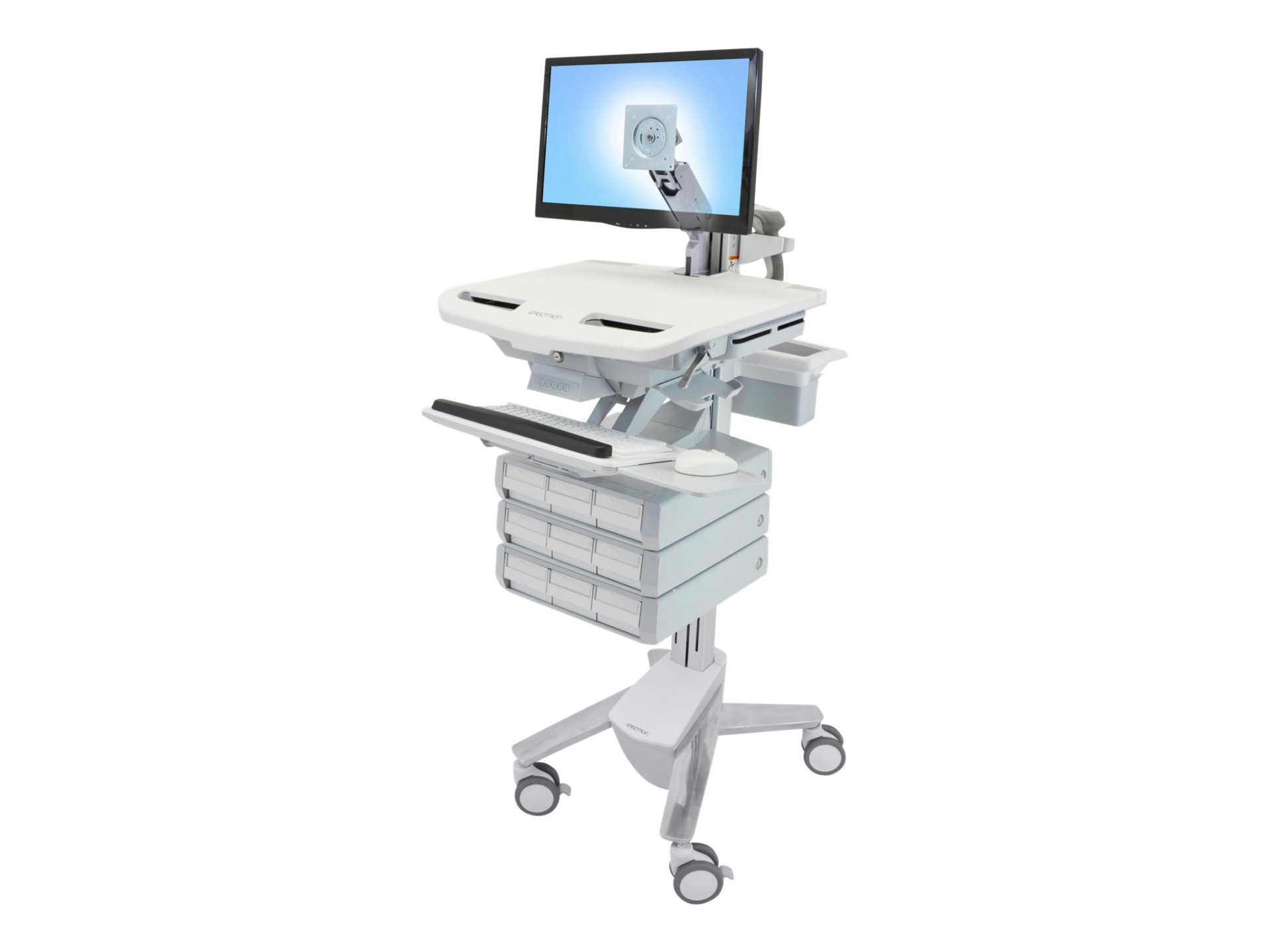 Ergotron StyleView cart - open architecture - for LCD display / keyboard /