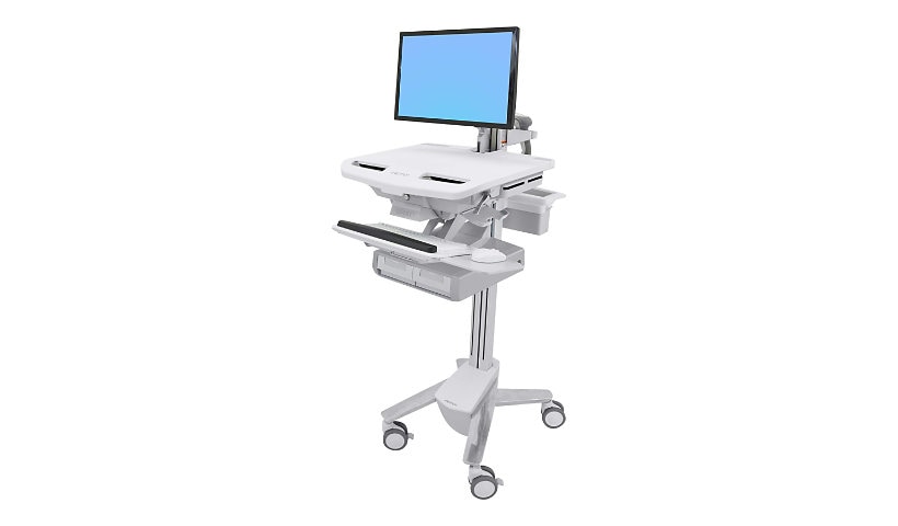 Ergotron StyleAfficher le panier with LCD Arm, 2 Drawers cart - for LCD display / keyboard / mouse / CPU / notebook / barcode