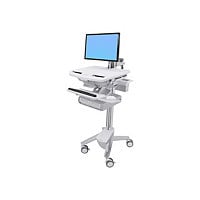 Ergotron StyleAfficher le panier with LCD Arm, 2 Drawers cart - for LCD display / keyboard / mouse / CPU / notebook / barcode