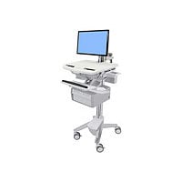 Ergotron StyleView Cart with LCD Arm, 2 Tall Drawer - cart (open architectu