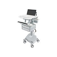 Ergotron StyleView Laptop Cart, LiFe Powered, 4 Drawers - cart - for notebo