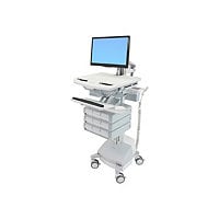Ergotron StyleView - cart - open architecture - for LCD display / keyboard / mouse / CPU / notebook / barcode scanner -