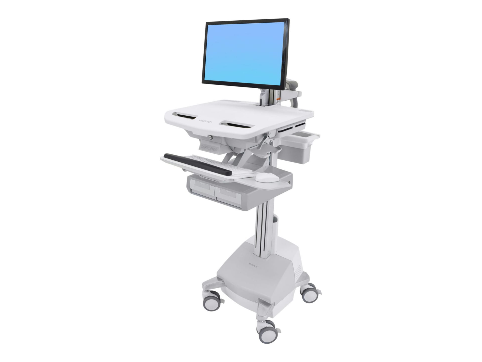 Ergotron StyleView Cart with LCD Arm, SLA Powered, 2 Drawers cart - open ar