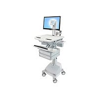 Ergotron StyleView SLA Powered, 2 Drawers - cart - for LCD display / keyboa