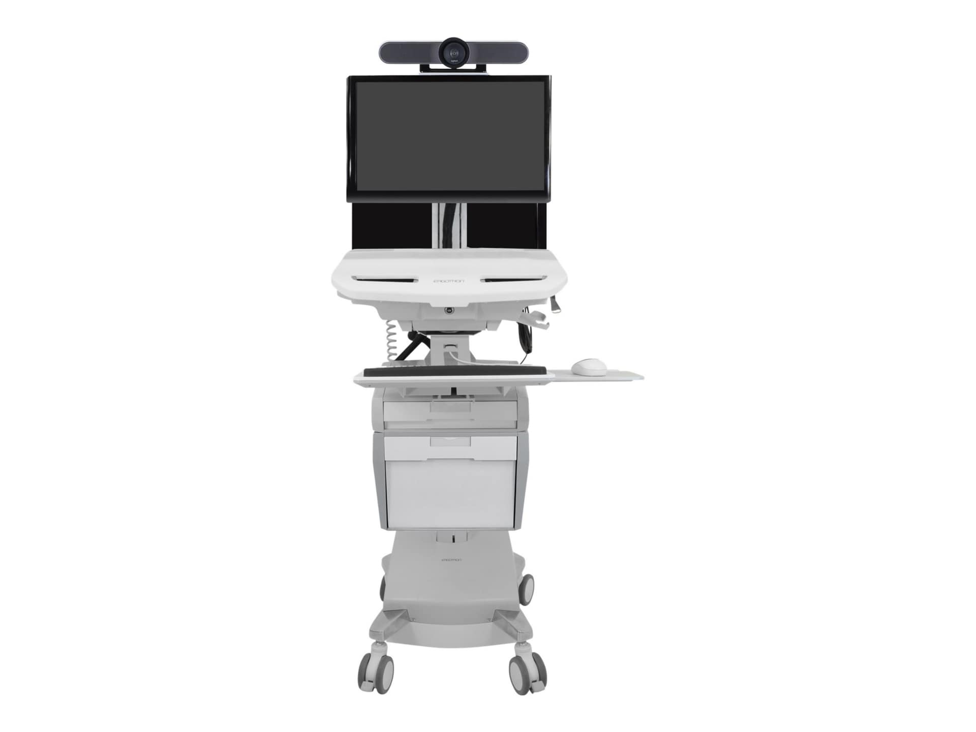 Ergotron StyleView Telepresence cart - open architecture - for 2 LCD displa