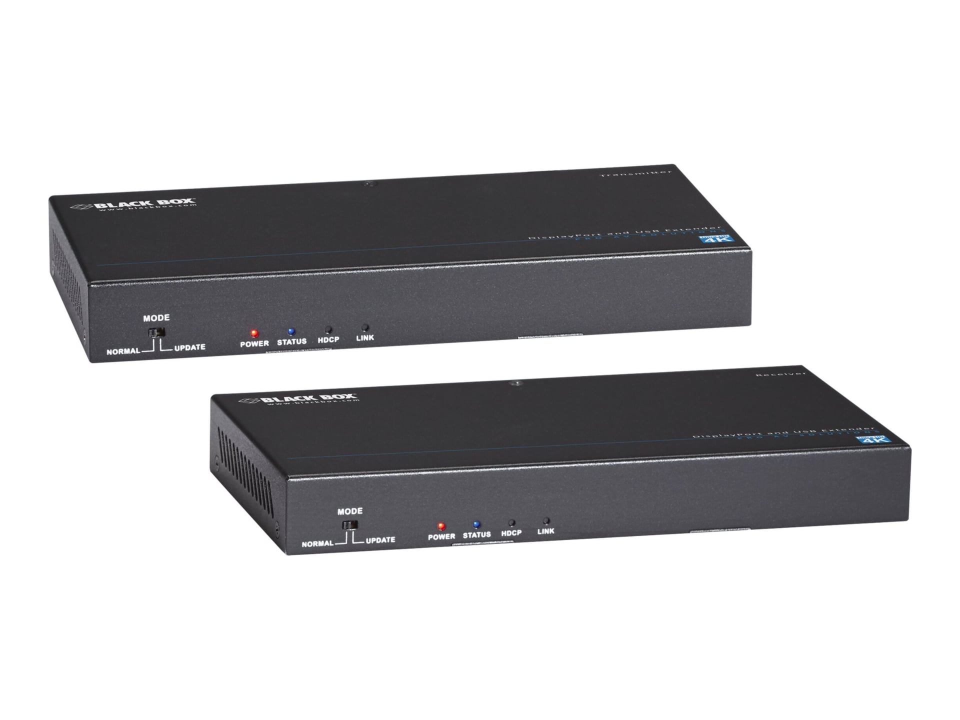 Black Box Receiver + Transmitter - video/audio/USB/serial extender - USB, serial, DisplayPort
