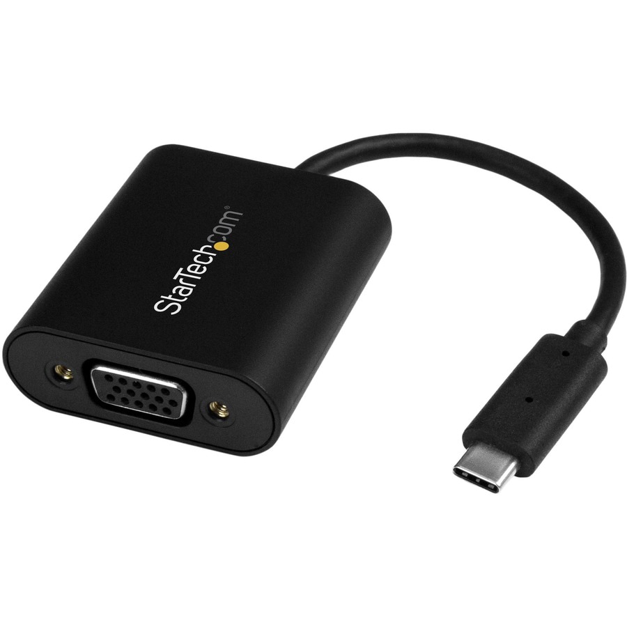 StarTech.com Compact USB C to VGA Adapter - Active USB-C to VGA Video Converter - USB-C to VGA Display Adapter, TAA