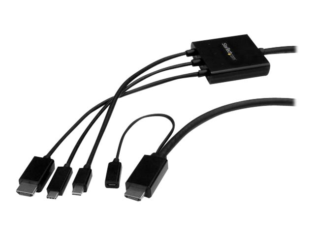 blandt arkiv Infrarød StarTech.com 6ft USB-C, HDMI or Mini DisplayPort to HDMI Adapter Cable -  CMDPHD2HD - Monitor Cables & Adapters - CDW.com