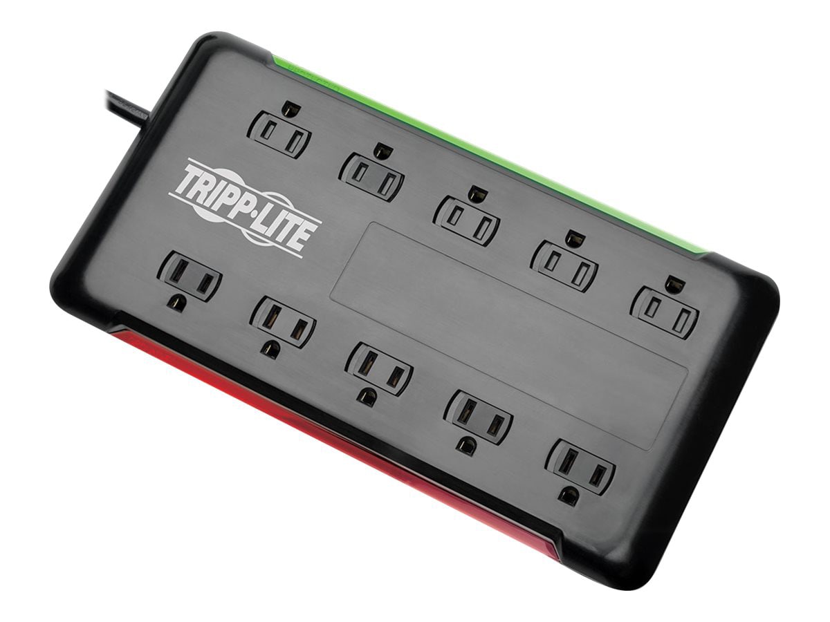 Tripp Lite 10-Outlet Surge Protector Power Strip 6ft Cord 2880 Joules Black - surge protector - 1800 Watt