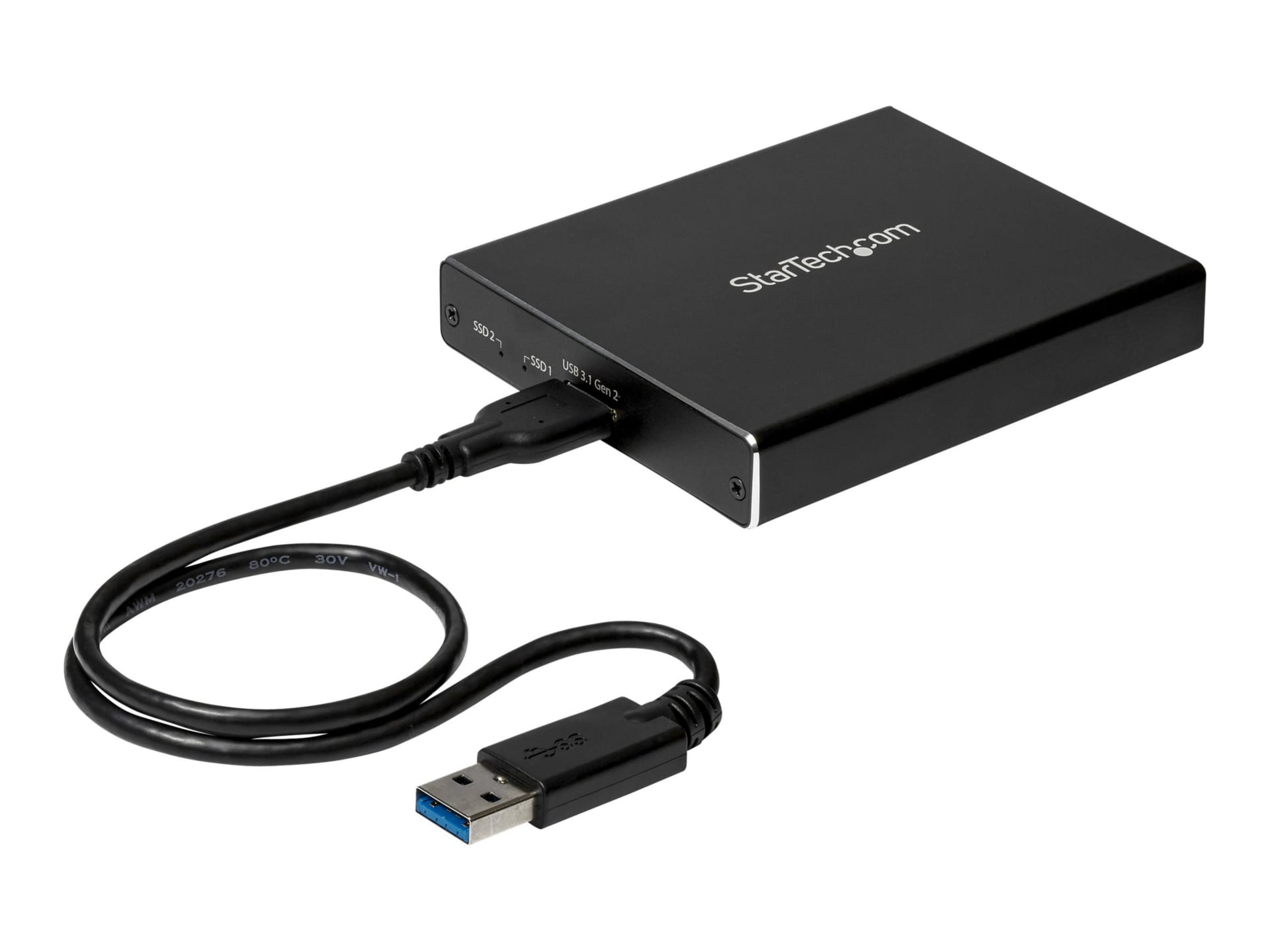 StarTech.com Dual M.2 Enclosure - RAID - USB 3.1 (10Gbps) - USB C and USB-A