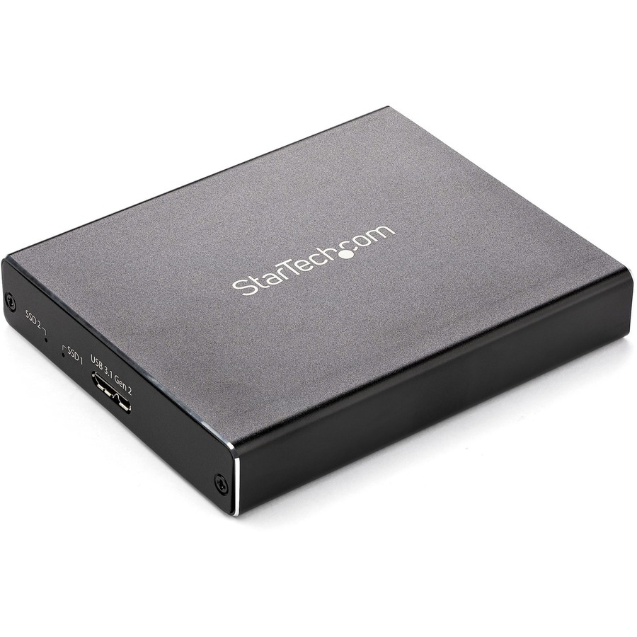 StarTech.com Dual M.2 Enclosure, RAID, M.2 SATA SSD Enclosure, USB 3.1 (10