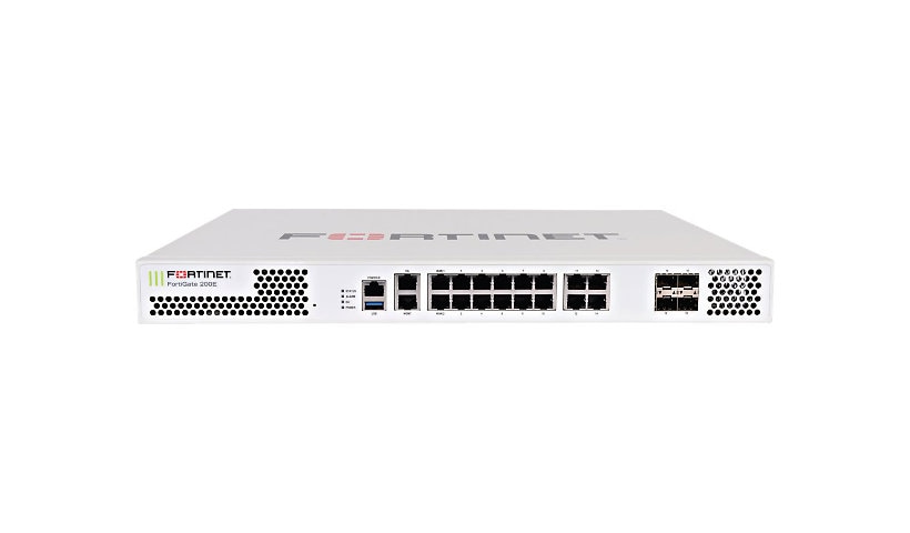 Fortinet FortiGate 200E - UTM Bundle - security appliance - with 5 years FortiCare 24X7 Comprehensive Support + 5 years